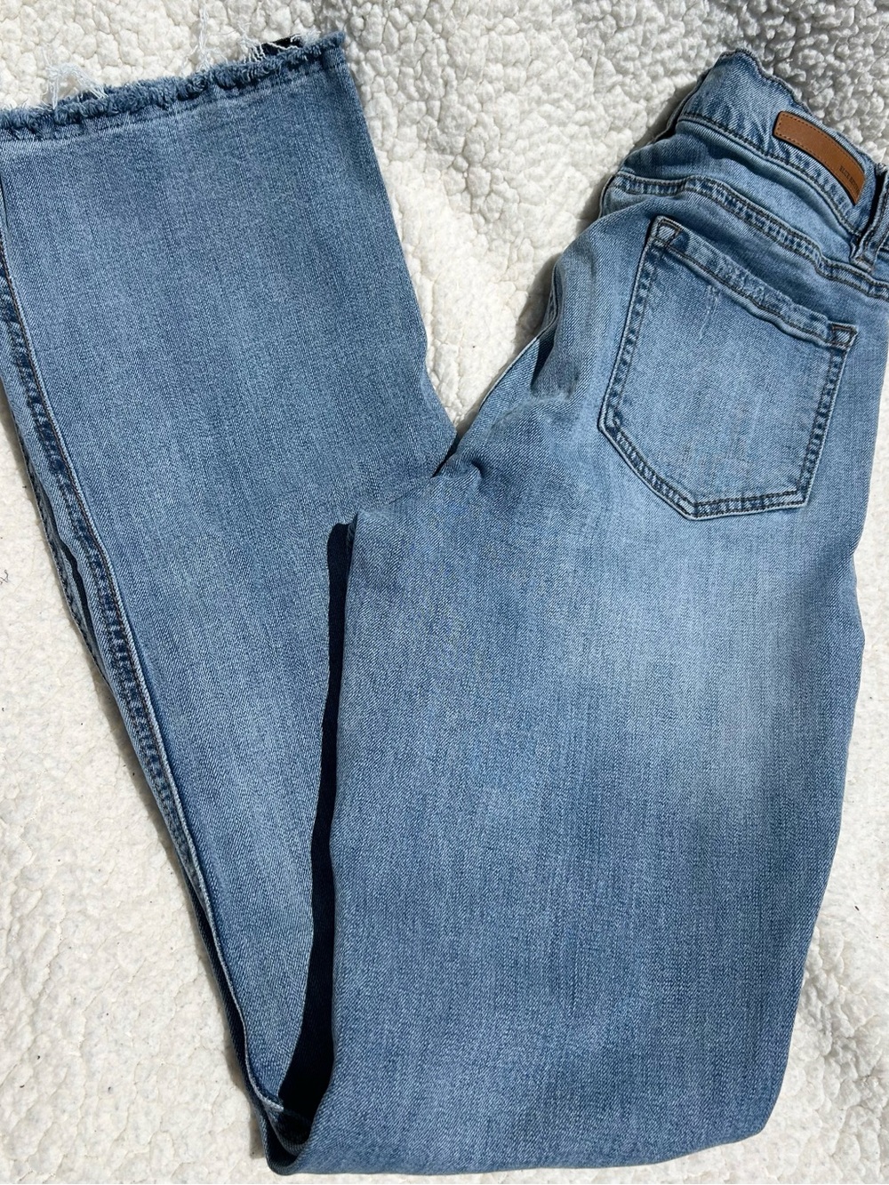 Blue Revival Women’s Distressed Mid Rise Boot Cut Jeans